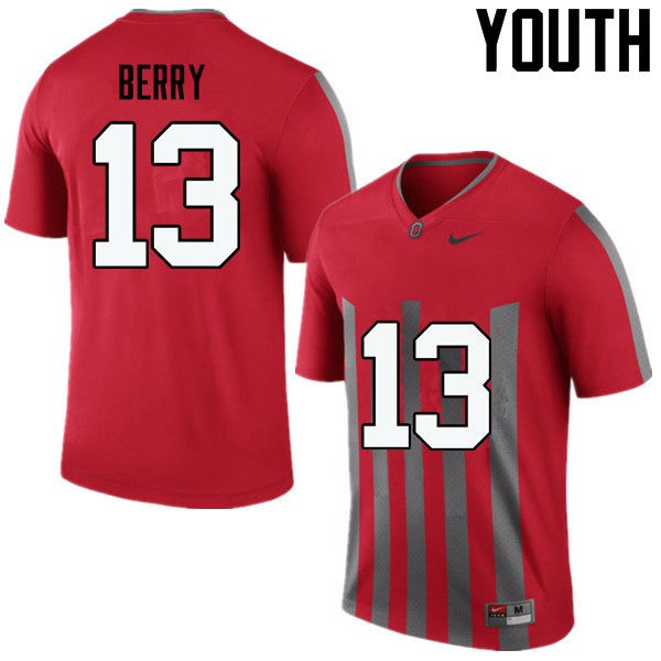Ohio State Buckeyes #13 Rashod Berry Youth Alumni Jersey Throwback OSU64223